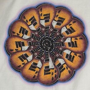 Vintage Hard Rock Cafe Cozumel T Shirt Size L Y2K 90s Psychedelic Guitar Flower